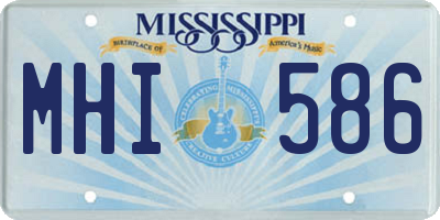 MS license plate MHI586
