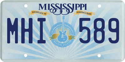 MS license plate MHI589