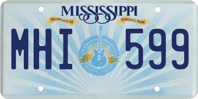 MS license plate MHI599