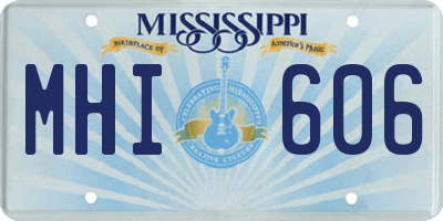 MS license plate MHI606