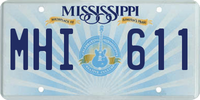MS license plate MHI611