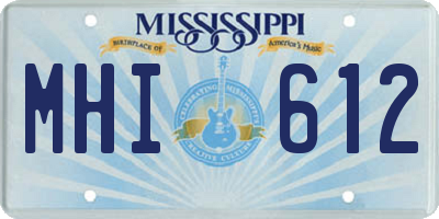MS license plate MHI612