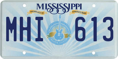 MS license plate MHI613