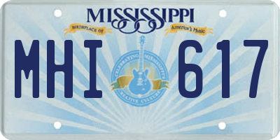MS license plate MHI617