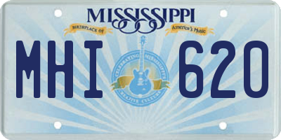 MS license plate MHI620