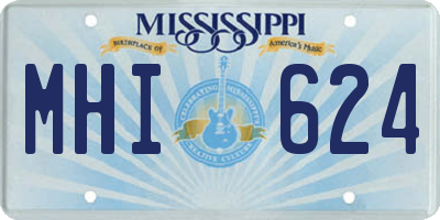MS license plate MHI624