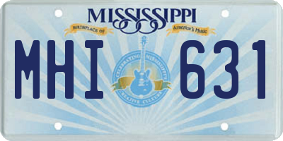 MS license plate MHI631