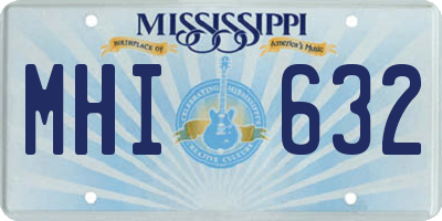 MS license plate MHI632