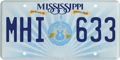MS license plate MHI633