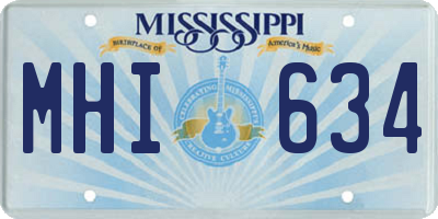 MS license plate MHI634