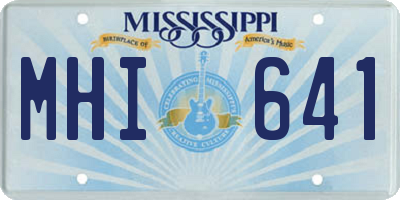 MS license plate MHI641