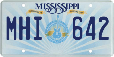 MS license plate MHI642