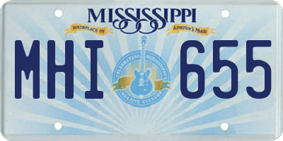 MS license plate MHI655
