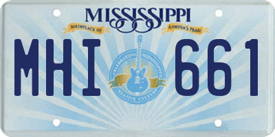 MS license plate MHI661