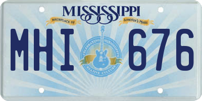 MS license plate MHI676