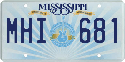 MS license plate MHI681