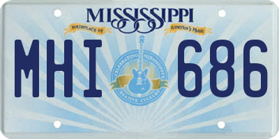 MS license plate MHI686