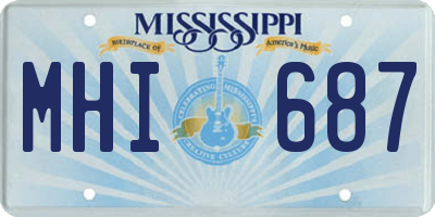 MS license plate MHI687