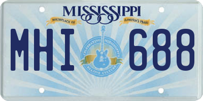 MS license plate MHI688