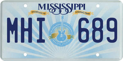 MS license plate MHI689