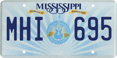 MS license plate MHI695