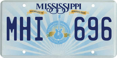 MS license plate MHI696