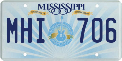 MS license plate MHI706