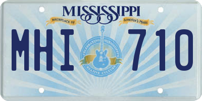 MS license plate MHI710