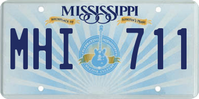 MS license plate MHI711