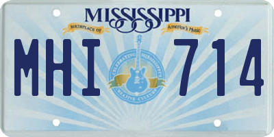 MS license plate MHI714