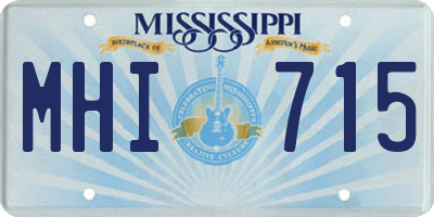 MS license plate MHI715