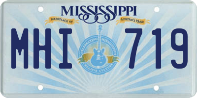 MS license plate MHI719