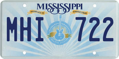 MS license plate MHI722