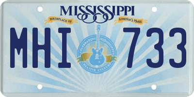 MS license plate MHI733
