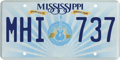 MS license plate MHI737