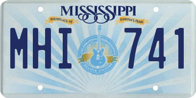 MS license plate MHI741
