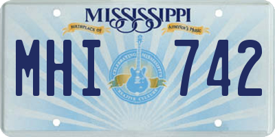 MS license plate MHI742