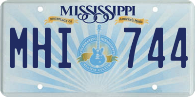 MS license plate MHI744