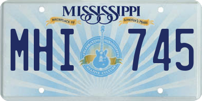 MS license plate MHI745