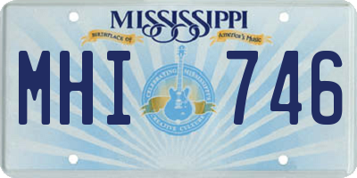 MS license plate MHI746