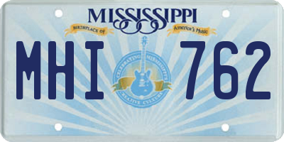MS license plate MHI762