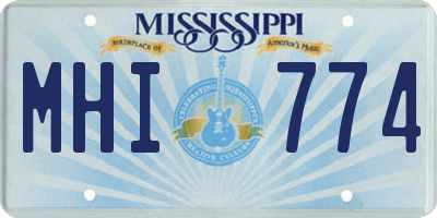 MS license plate MHI774