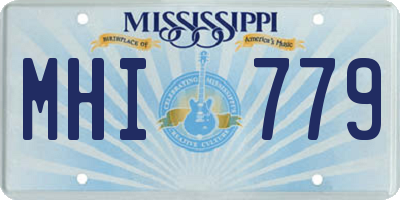 MS license plate MHI779
