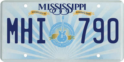 MS license plate MHI790