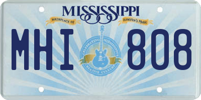 MS license plate MHI808