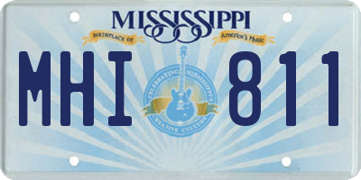 MS license plate MHI811