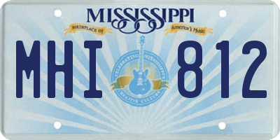 MS license plate MHI812