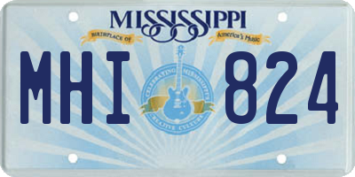 MS license plate MHI824