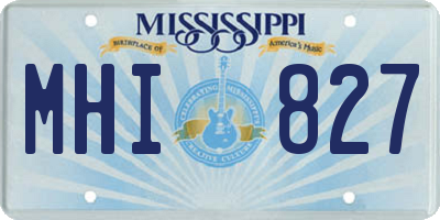 MS license plate MHI827