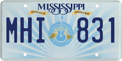 MS license plate MHI831